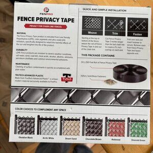 Unopened Fence Privacy Tape